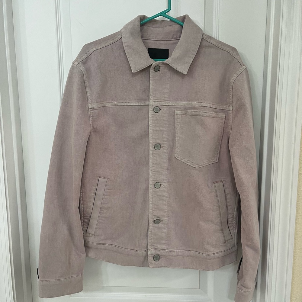 Banana Republic Womenβs Dusty Pink Trucker Denim Jacket Medium